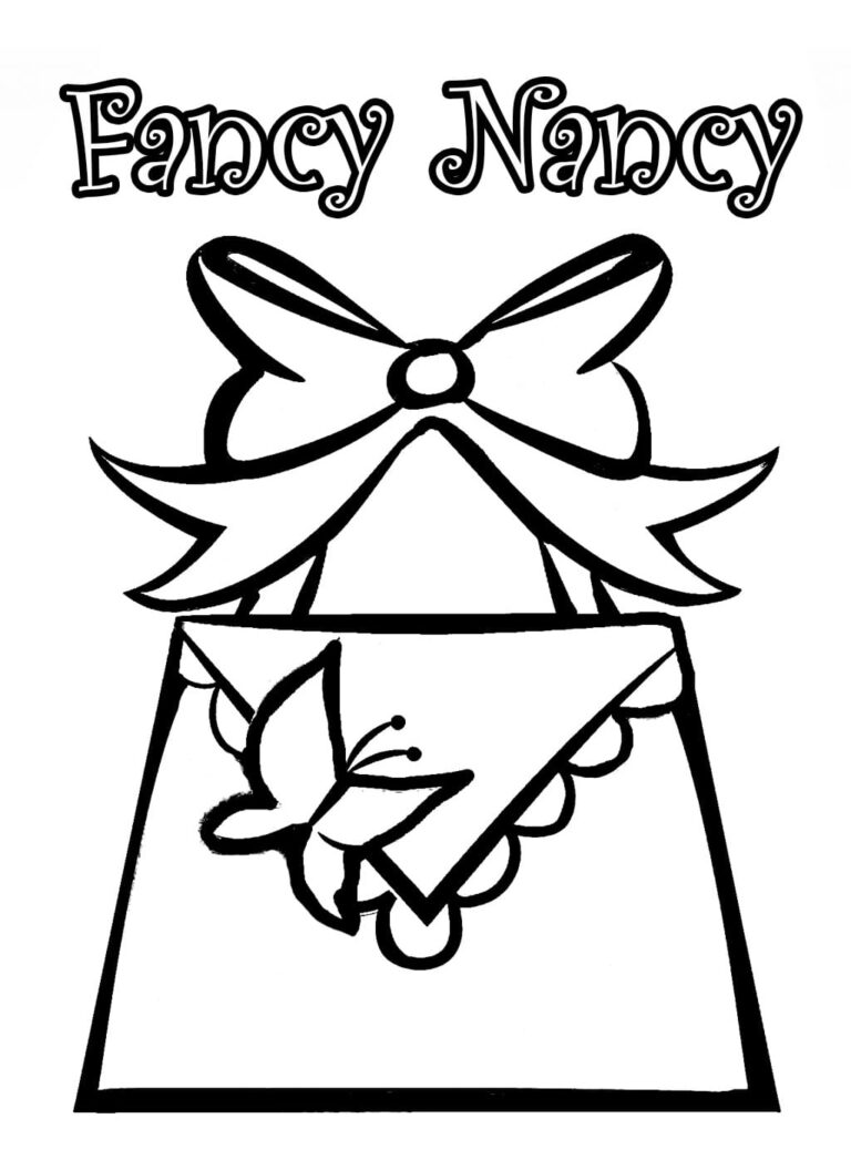 Free Fancy Nancy Coloring Pages Pdf Coloringfolder