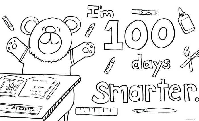 Days Of School Coloring Sheets Free