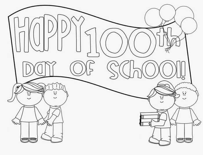 th Day Of School Coloring Pages