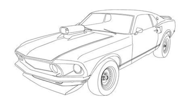 Chevelle Muscle Car Coloring Page