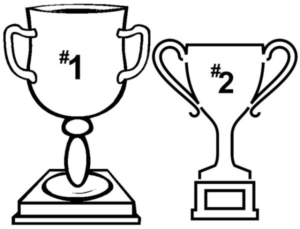 st and nd Trophy Coloring Page