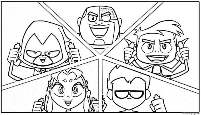 Coloring Pages For Kids Teen Titans