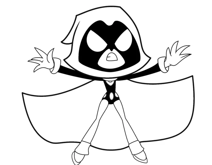Teen Titans Go Raven Coloring Pages