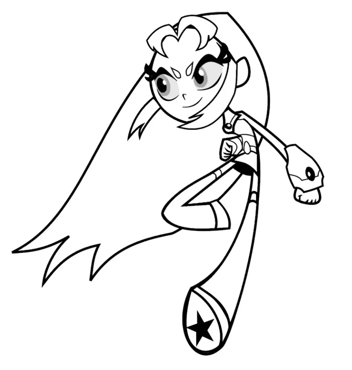 Teen Titans Go Starfire Coloring Pages