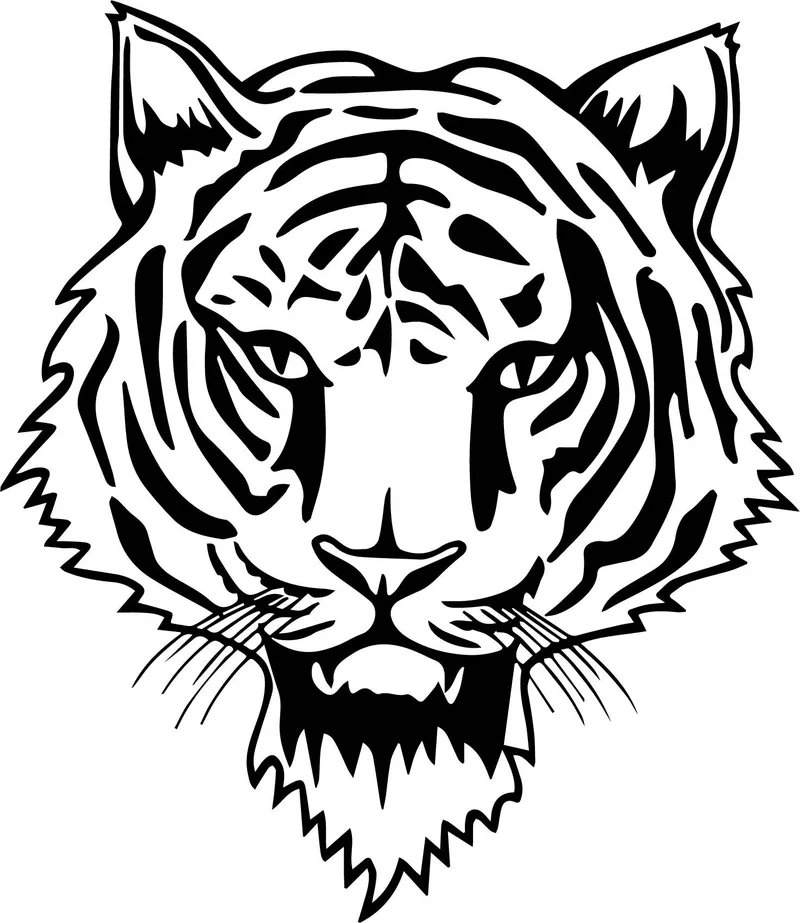 Tiger Face Coloring Pages