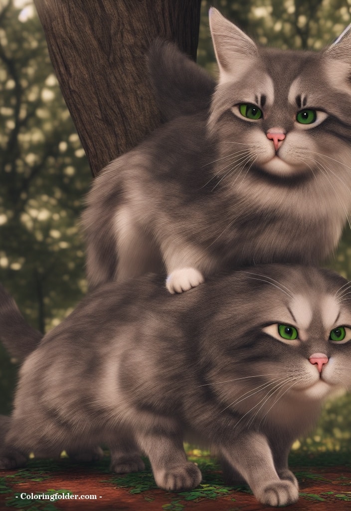 cute cat couple pictures generated with ai