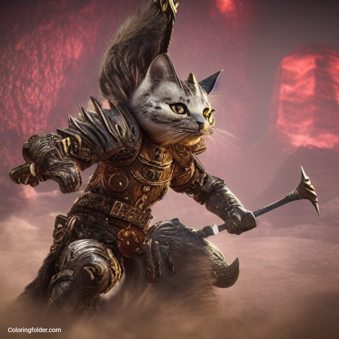 a warrior cat picture created with ai