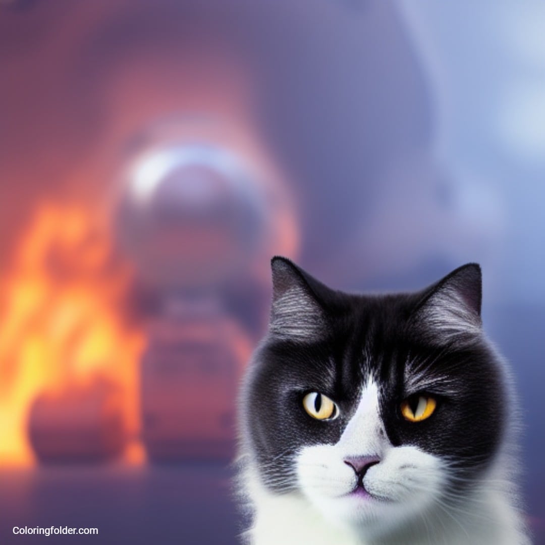 angry cat selfie created with ai