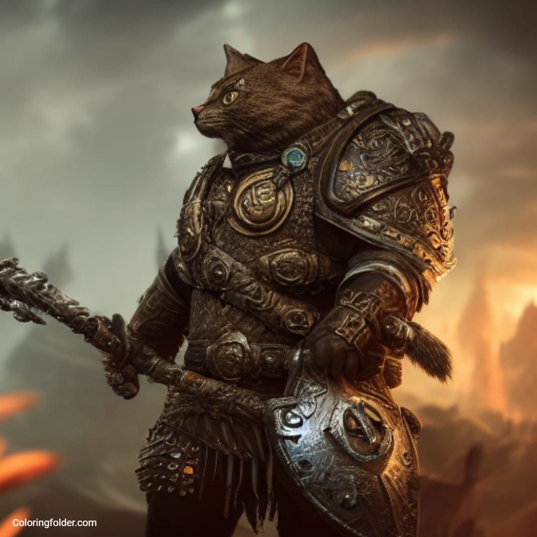picture of cat warrior
