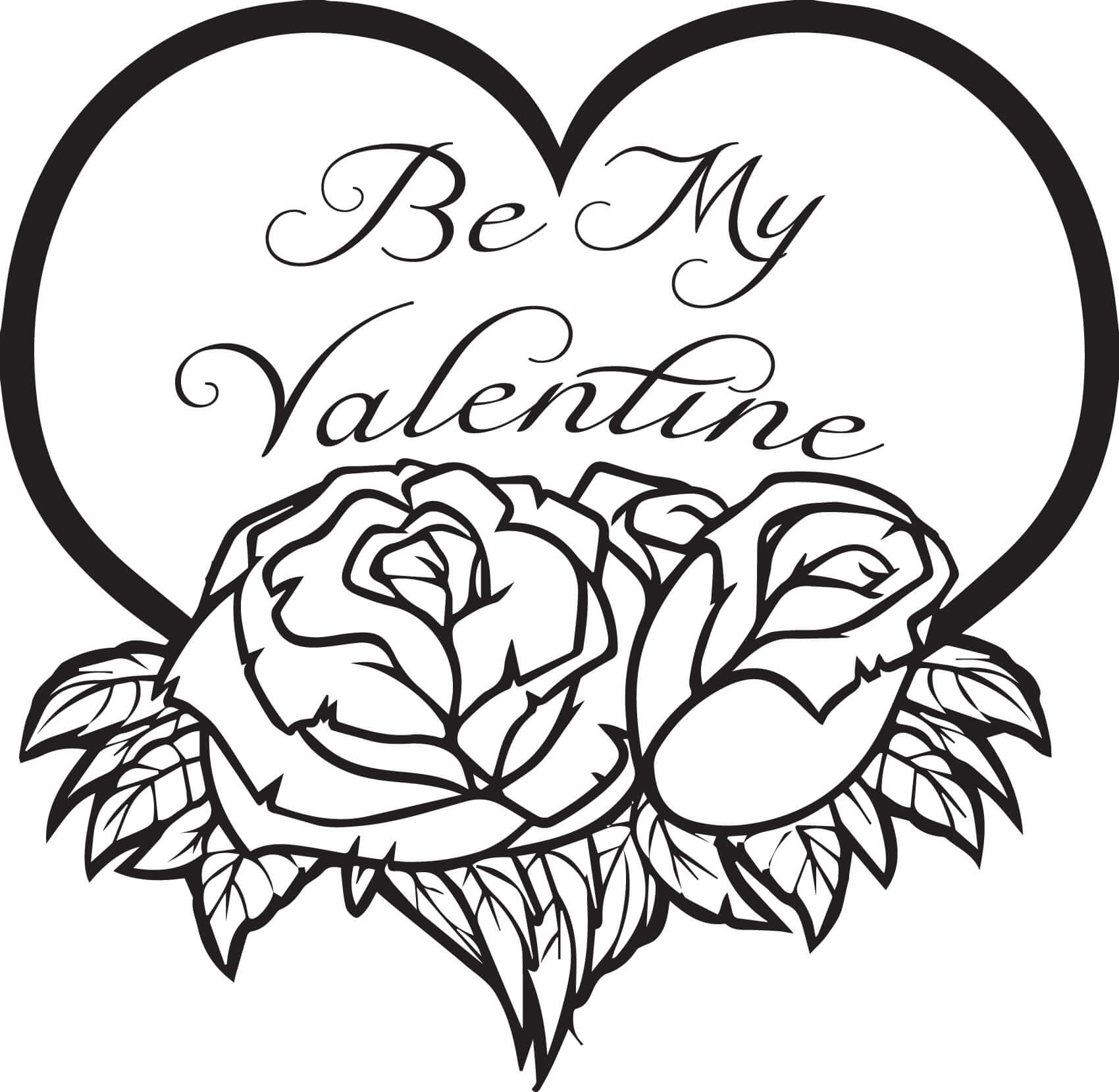 Be My Valentine Coloring Pages