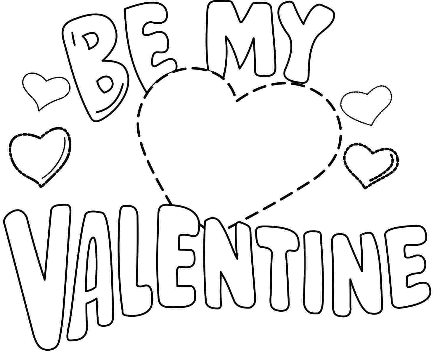 Be My Valentine Coloring Pages To Print