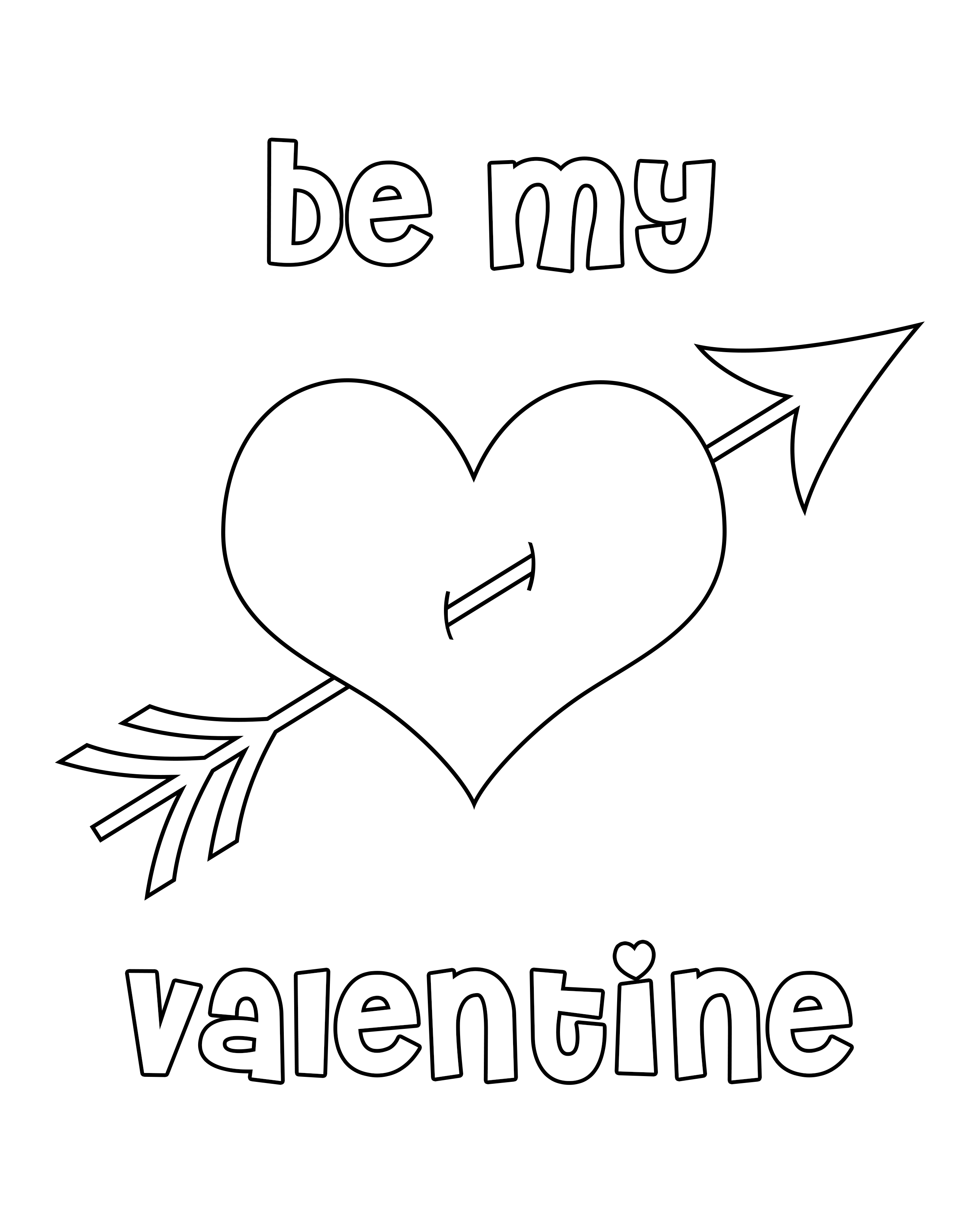 Be My Valentine Coloring Sheets