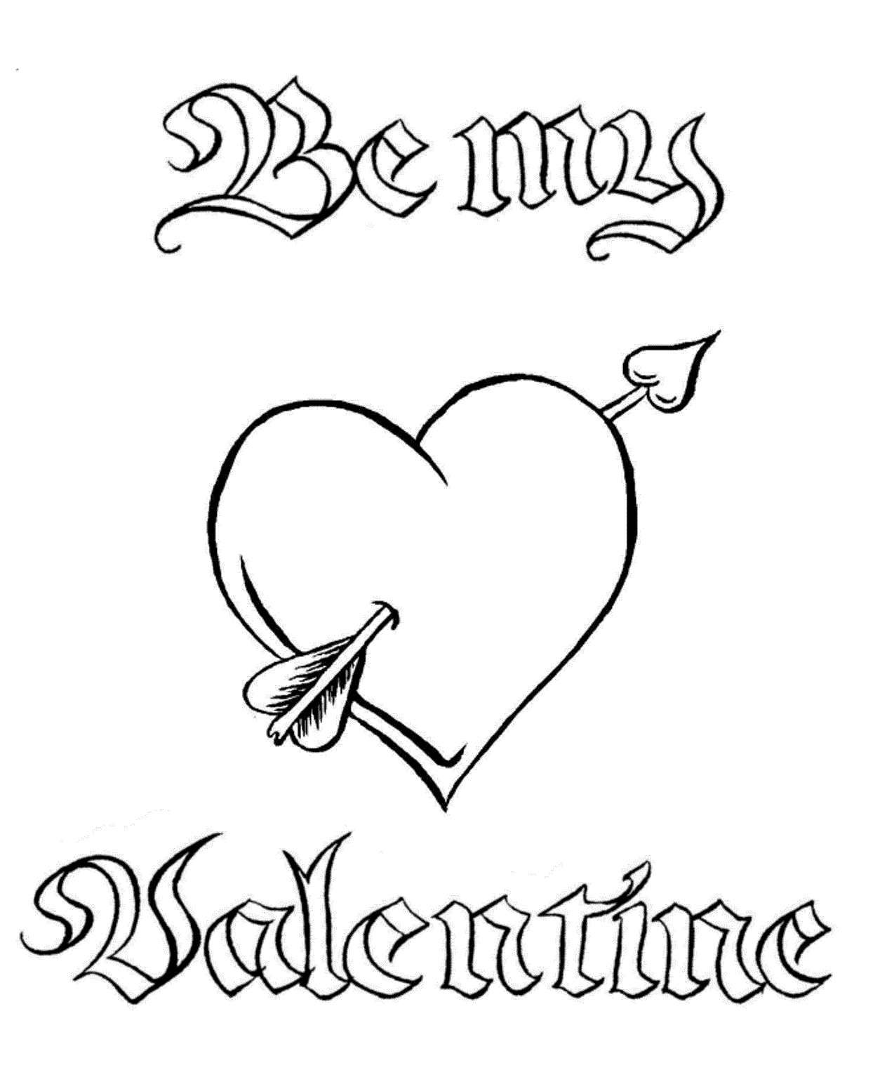 Coloring Pages Be My Valentine
