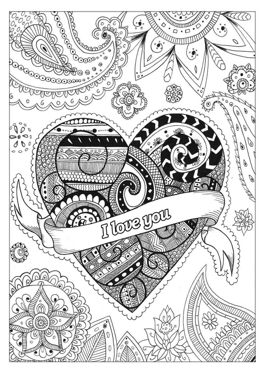 Free Printable Valentine Coloring Pages For Adults