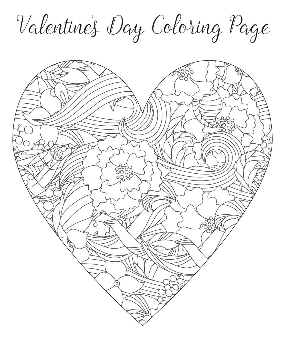 Free Valentine Coloring Pages For Adults