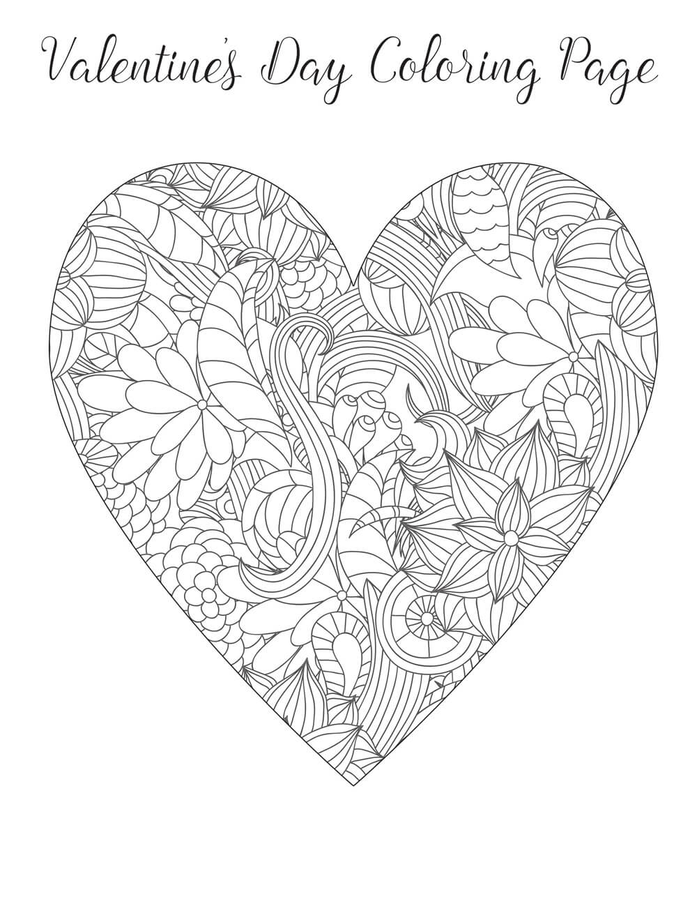 Valentine Coloring Pages For Adults