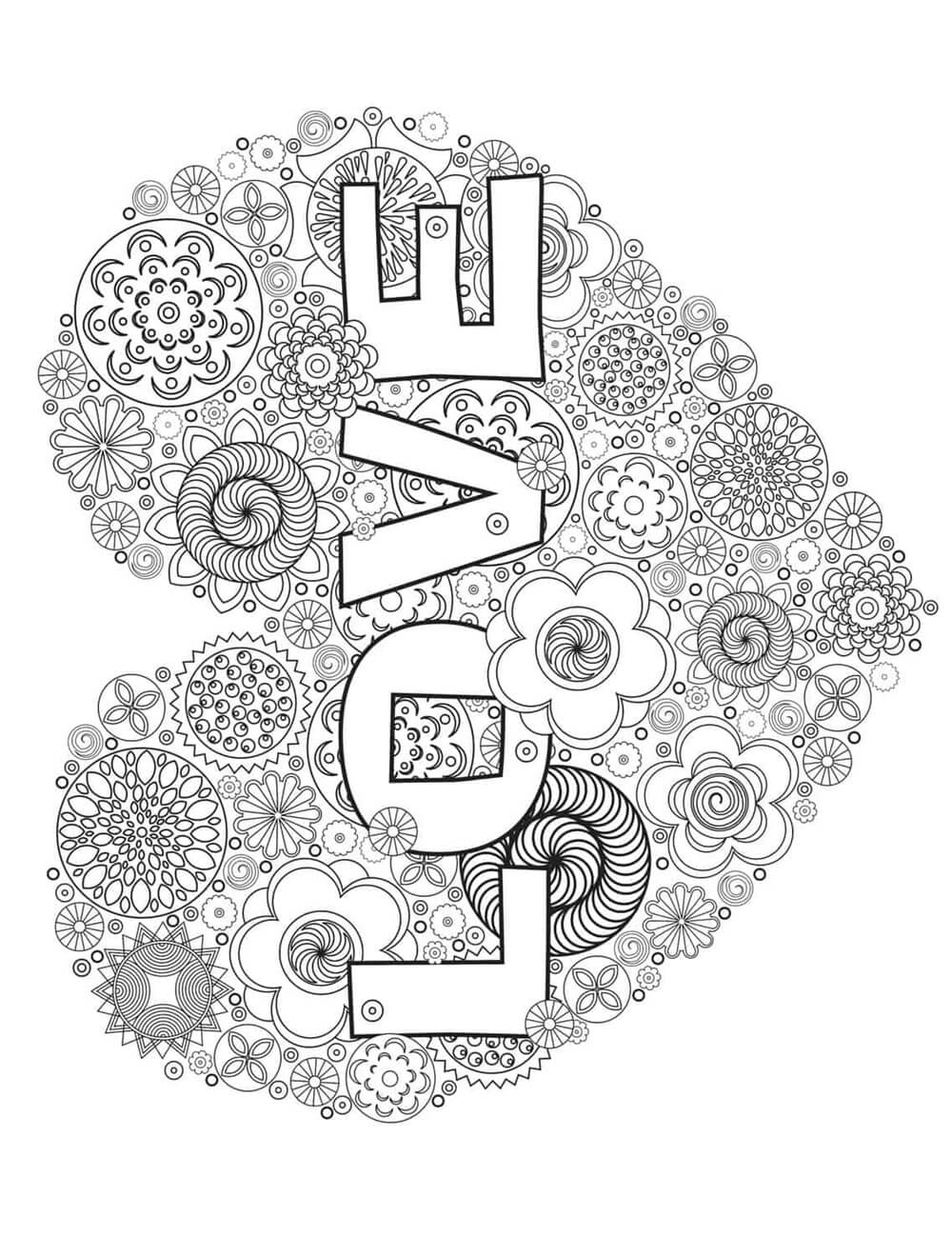 Valentine Coloring Pages For Adults To Print