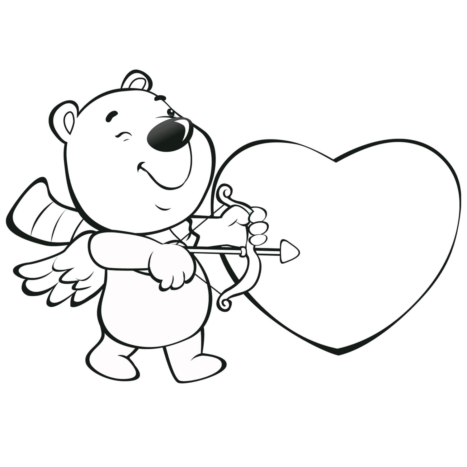 easy valentine coloring pages
