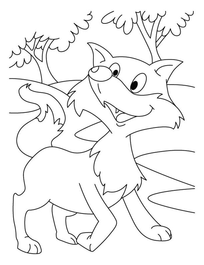 Baby Fox Coloring Pages