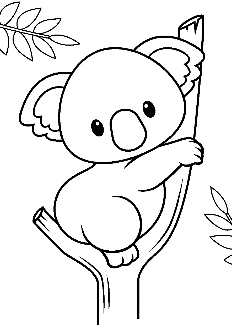 Baby Koala Coloring Pages