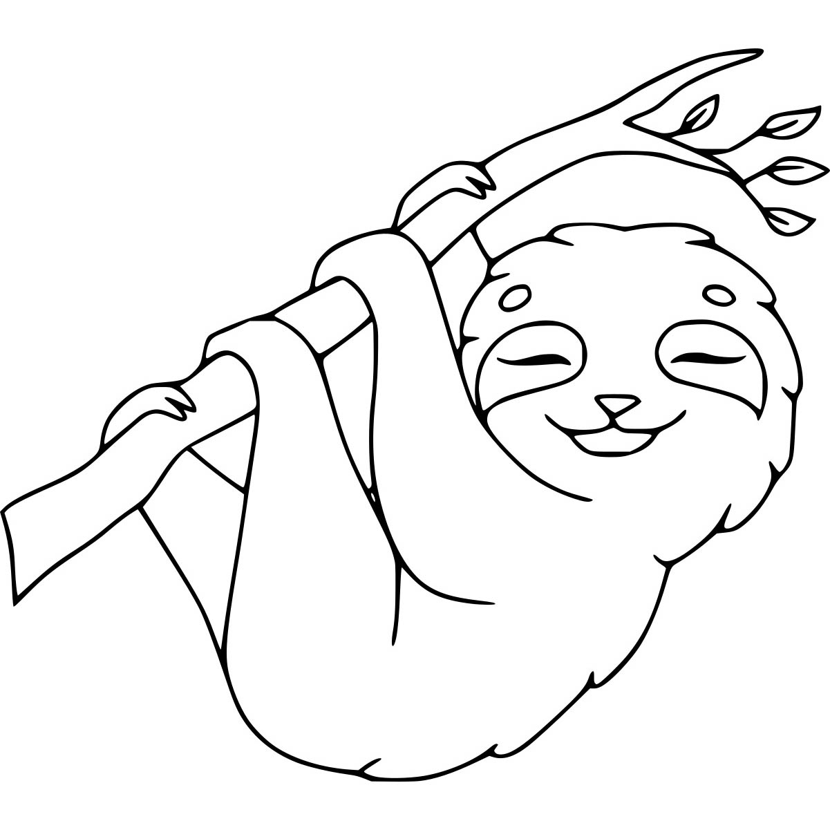 Baby Sloth Coloring Pages