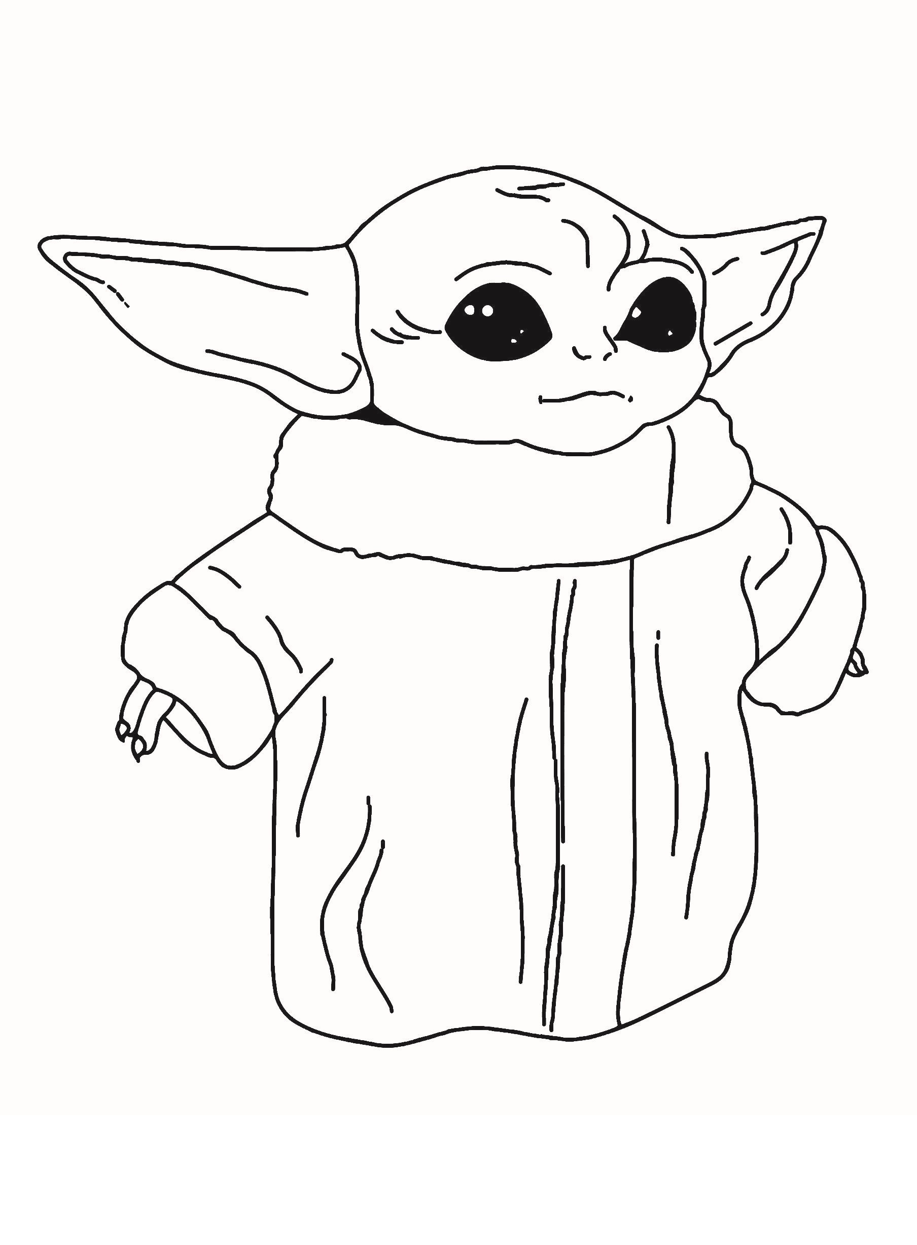 Baby Yoda Coloring Pages