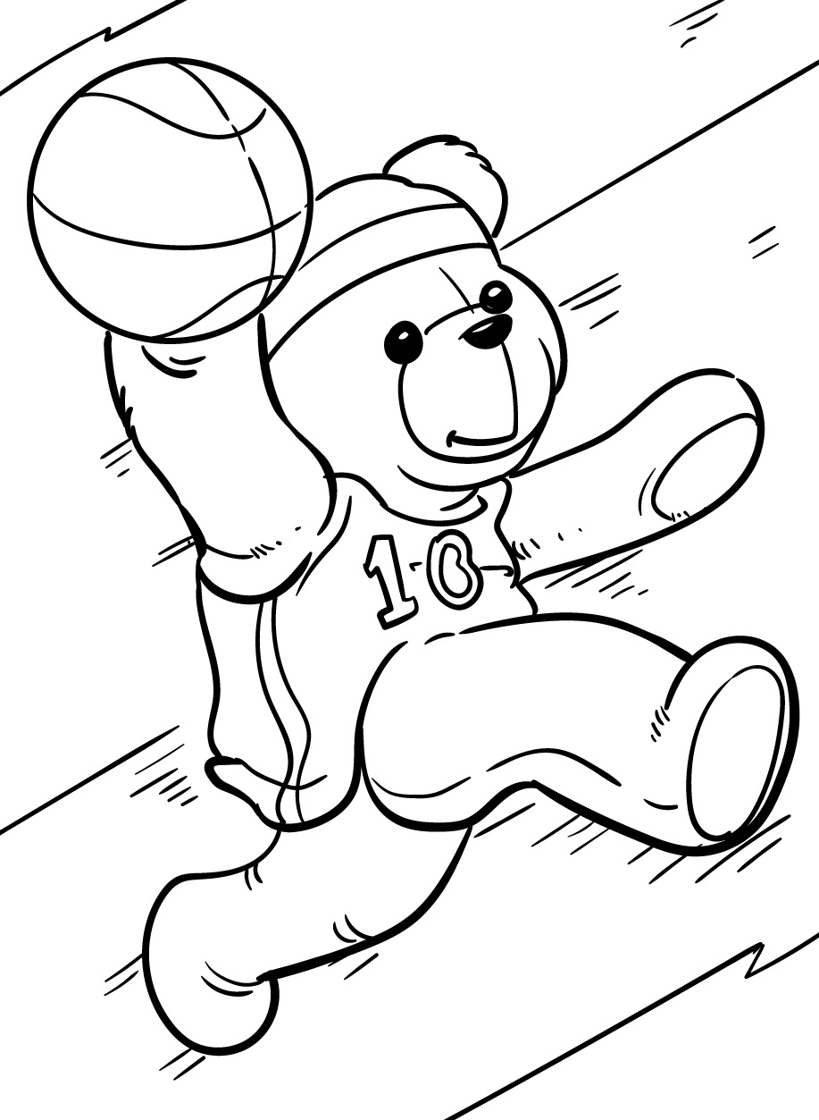 Basket Ball Boyish Coloring Pages