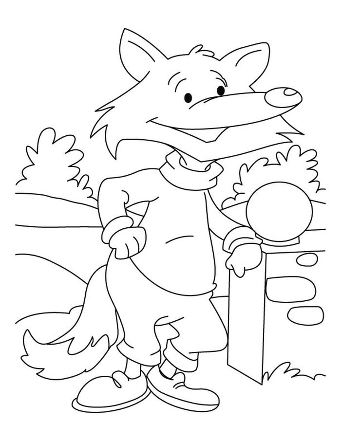 Cartoon Fox Coloring Pages