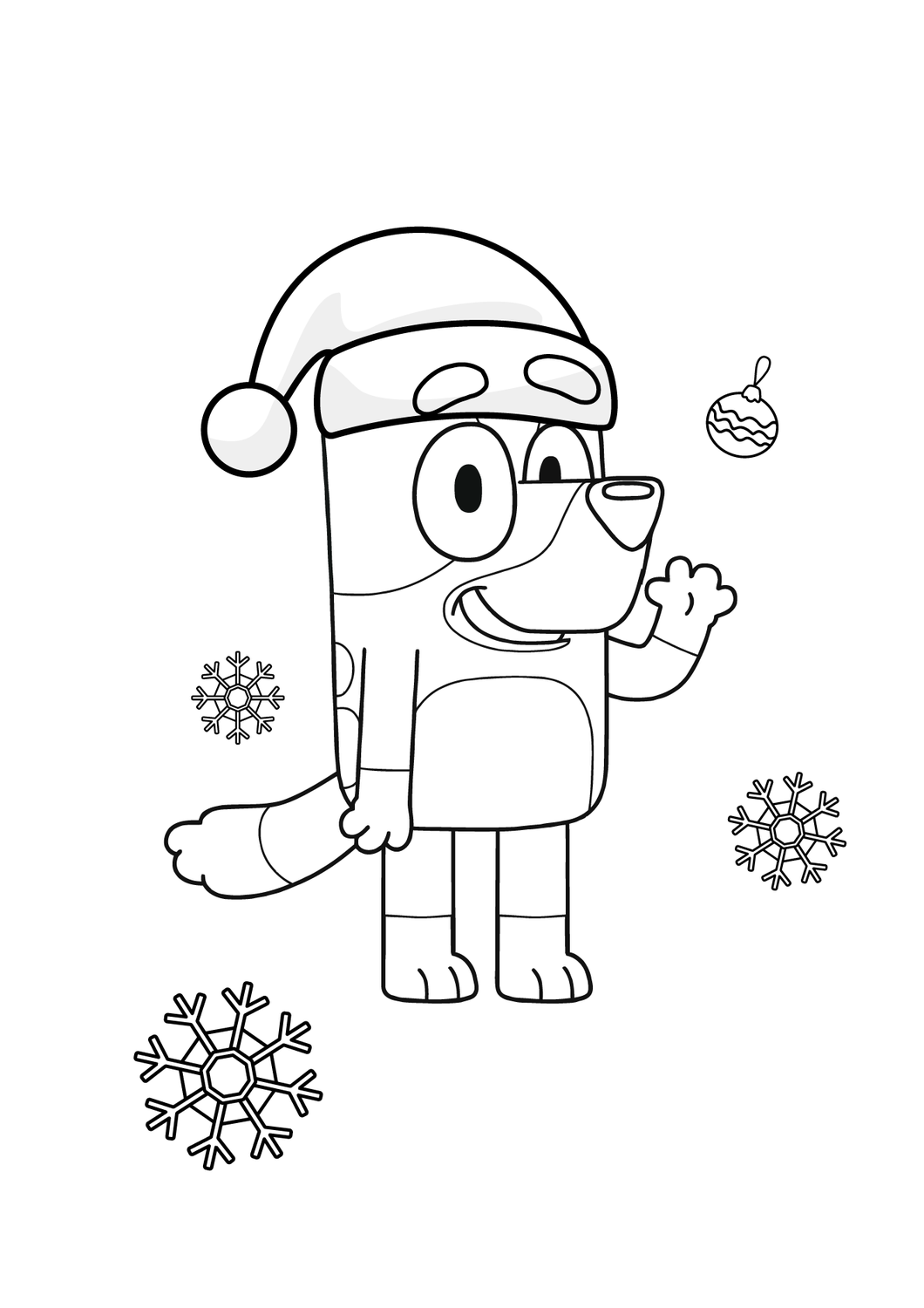 Christmas Bluey Coloring Pages