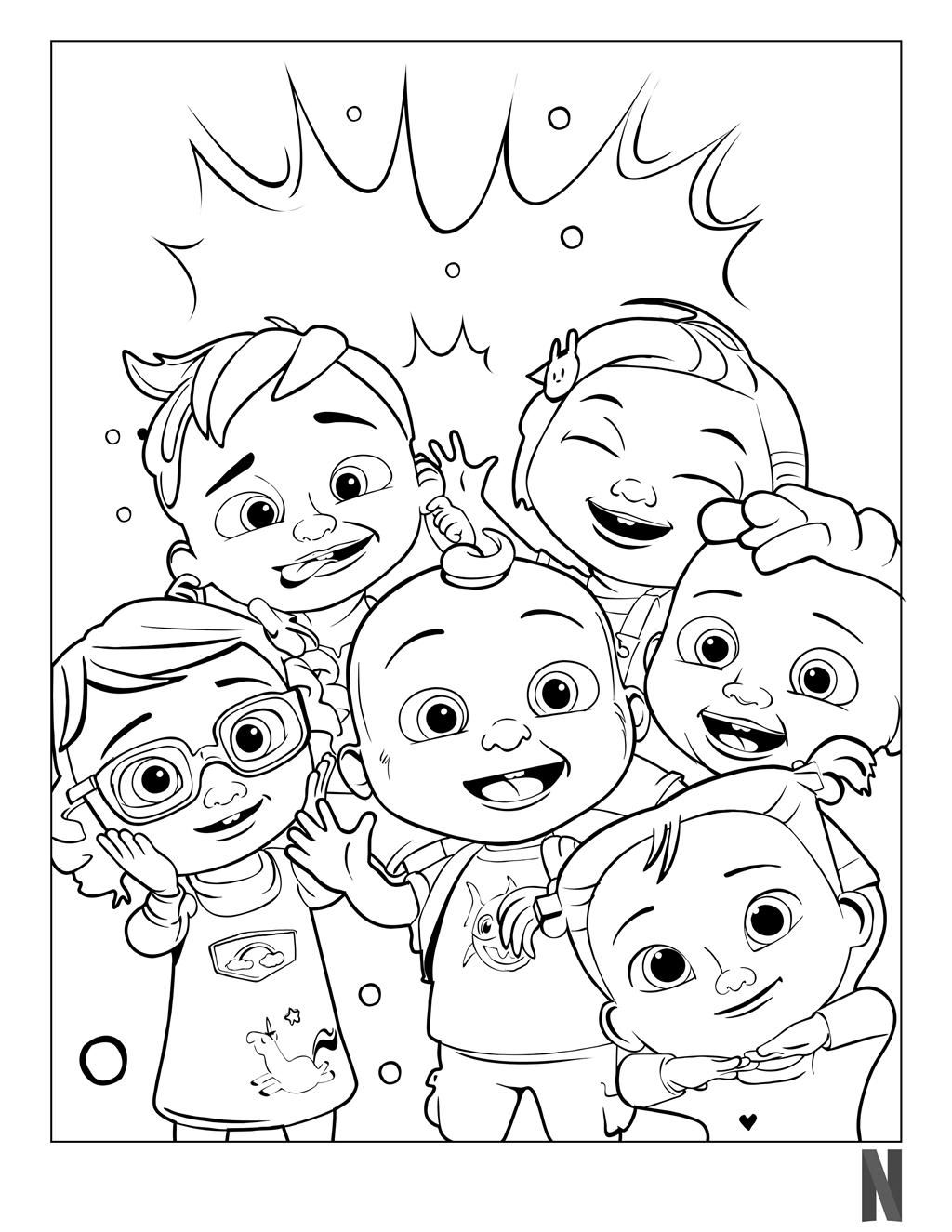 Cocomelon Character Coloring Pages