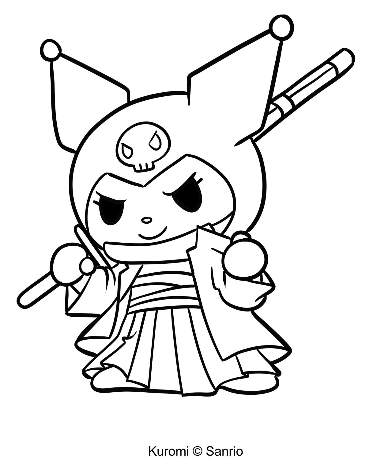 kuromi coloring pages pdf