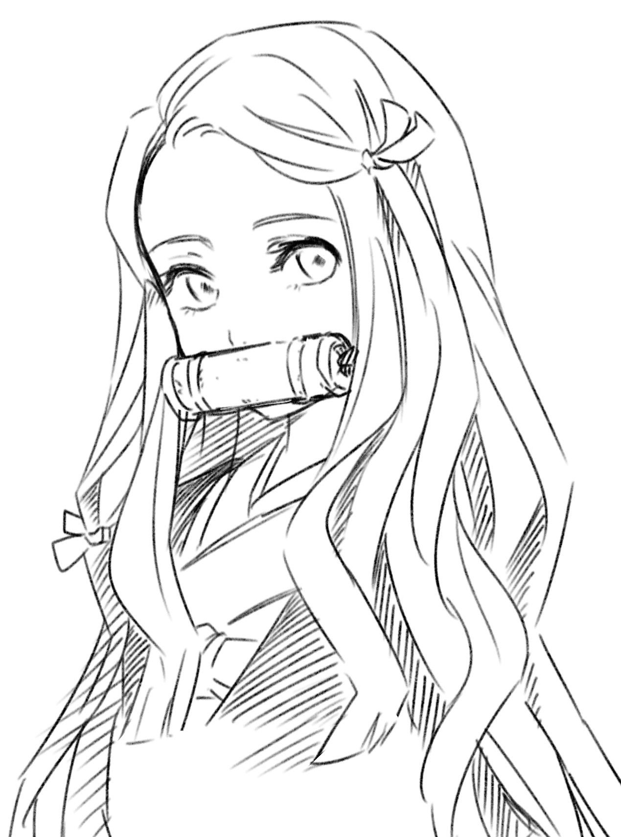 Demon Slayer Nezuko Coloring Pages