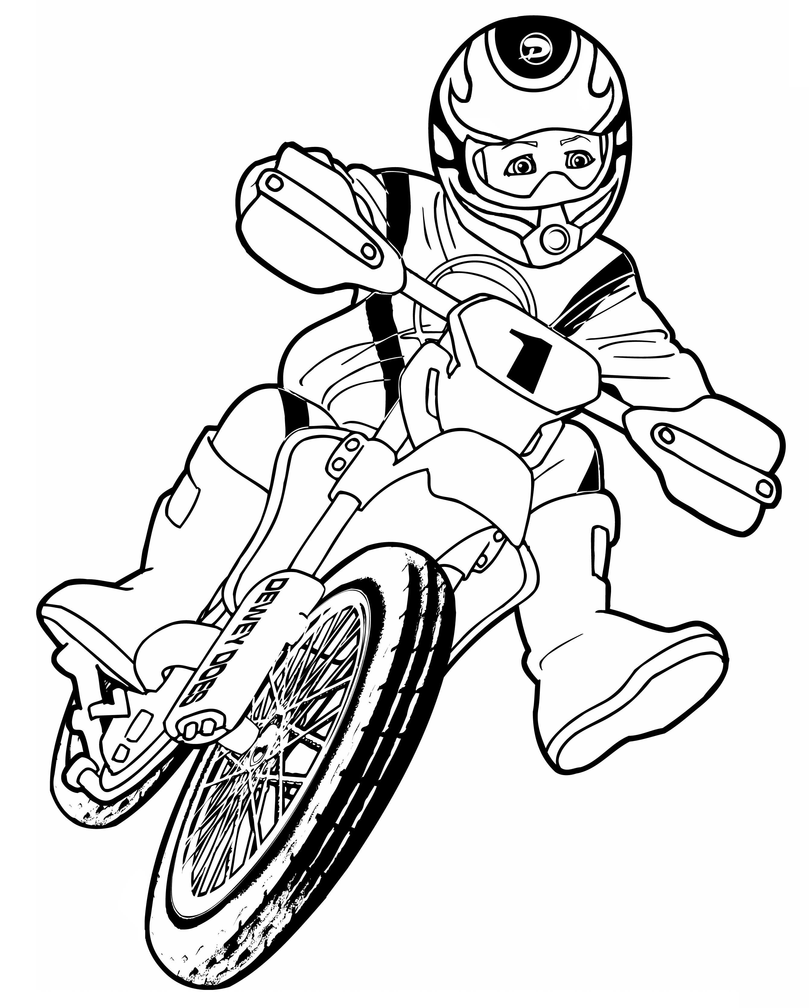 Dirt Bike Coloring Pages For Kids