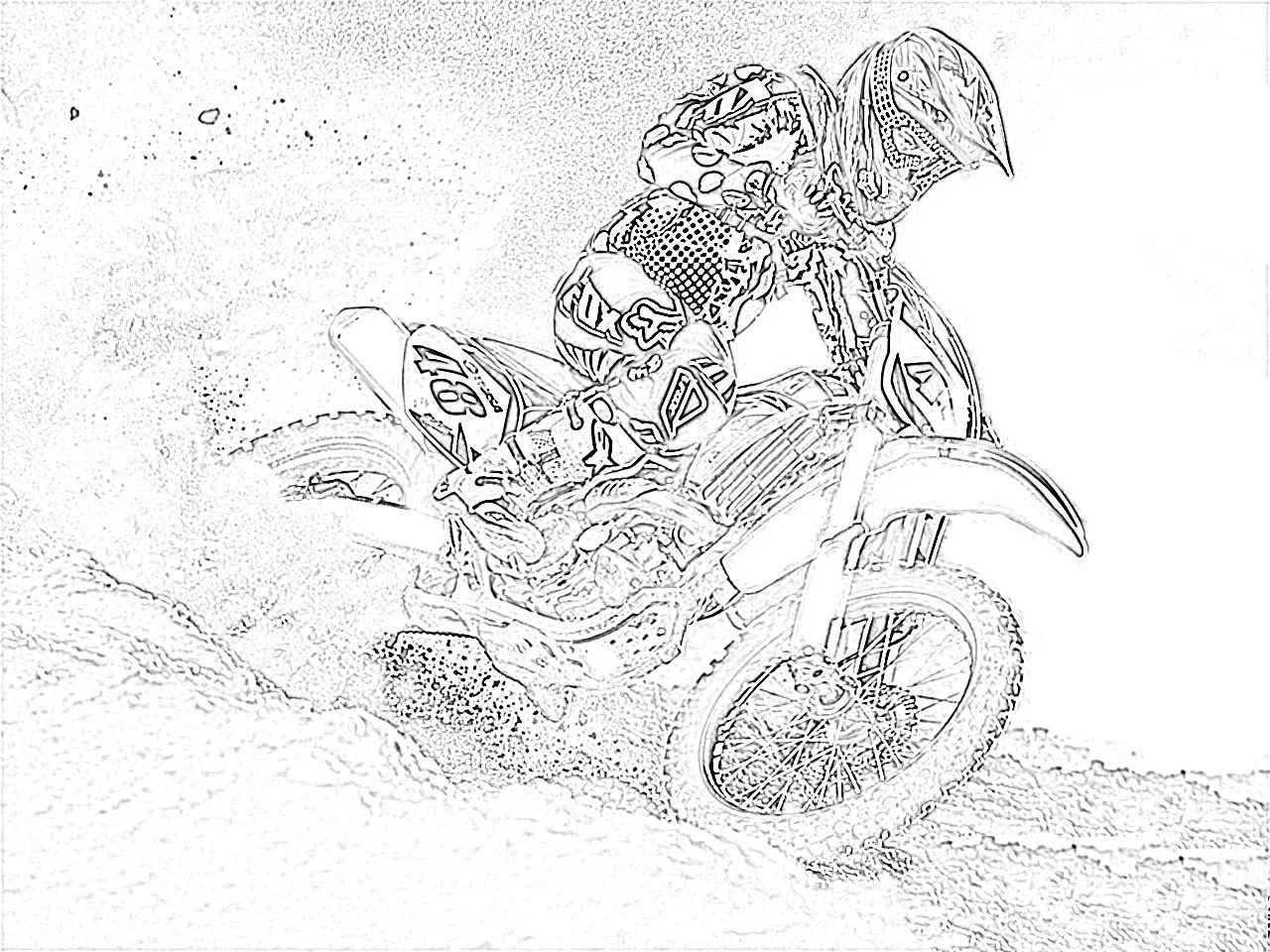 free printable dirt bike coloring pages