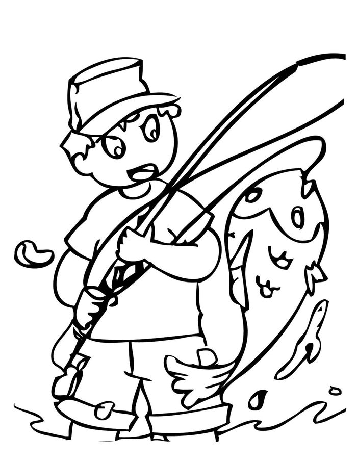 Fishing Coloring Pages Printable Pdf - Coloringfolder.com