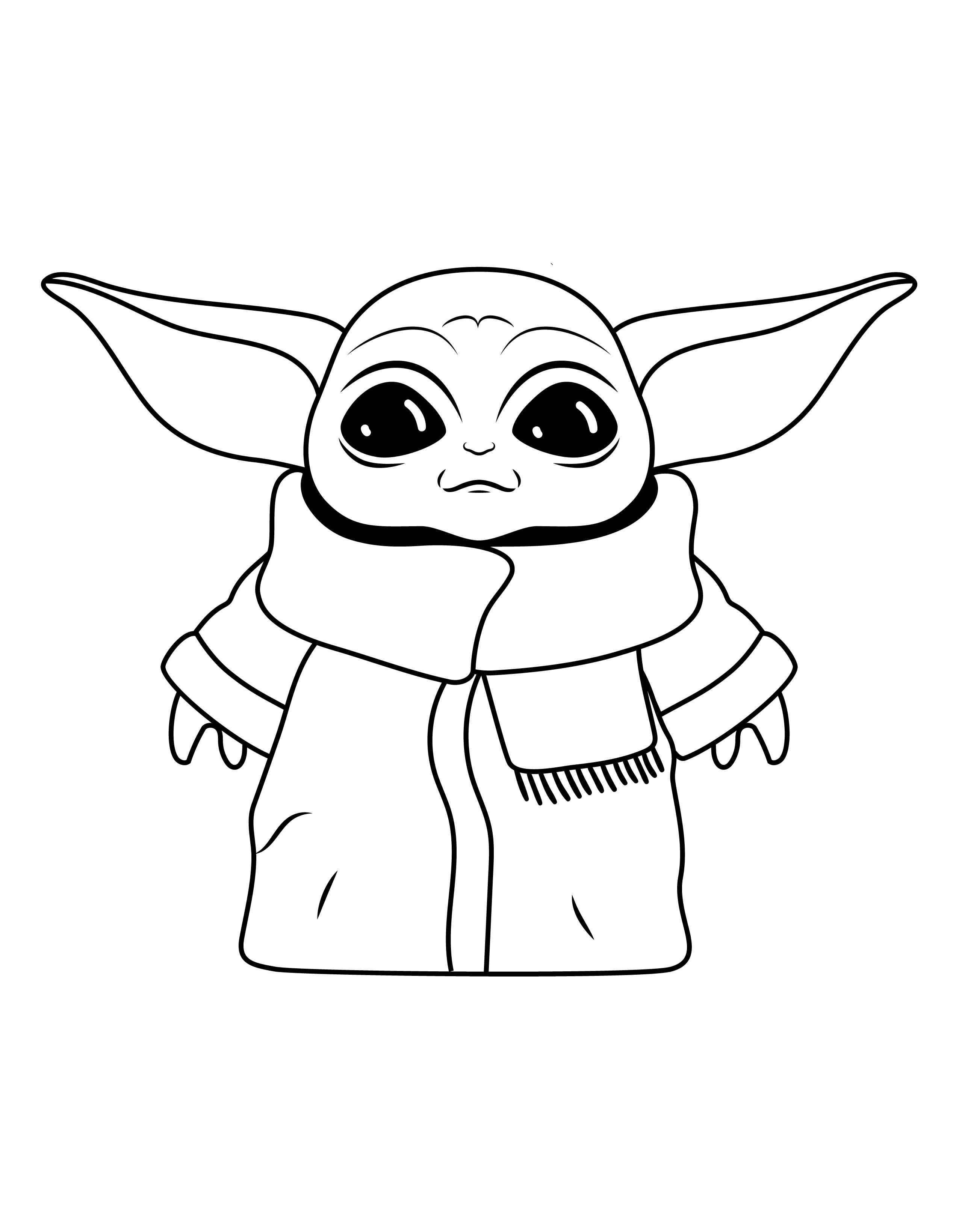 Free Baby Yoda Coloring Pages