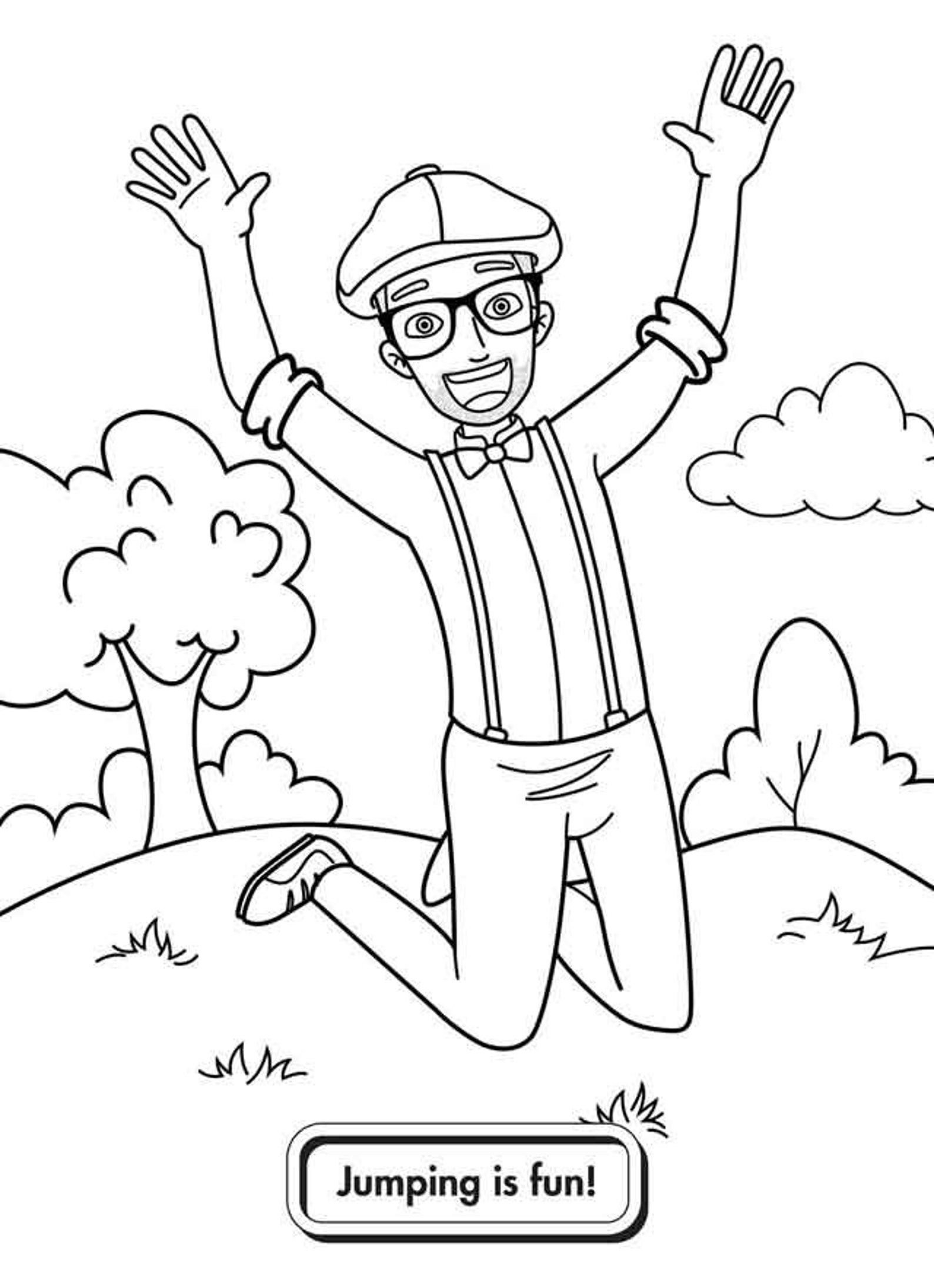 Free Blippi Coloring Pages