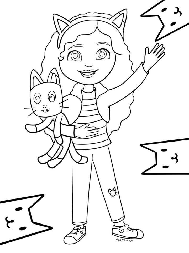 Free Gabbys Dollhouse Coloring Pages