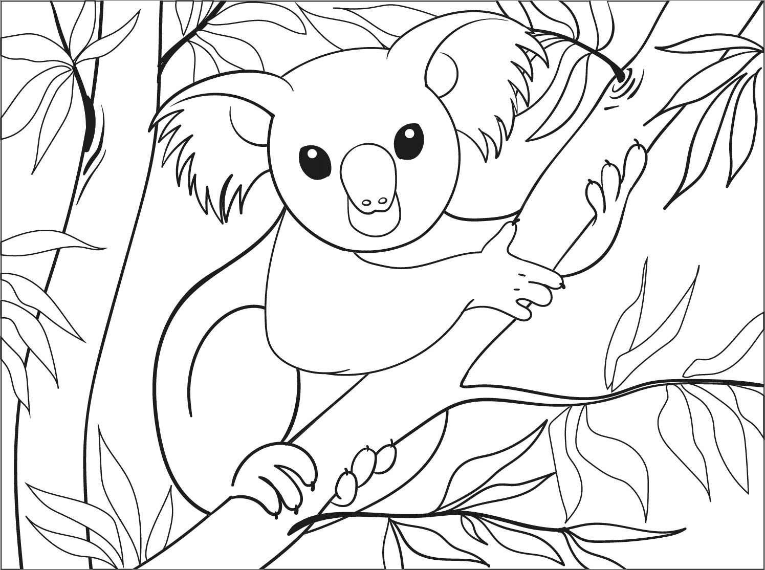 Free Koala Coloring Pages
