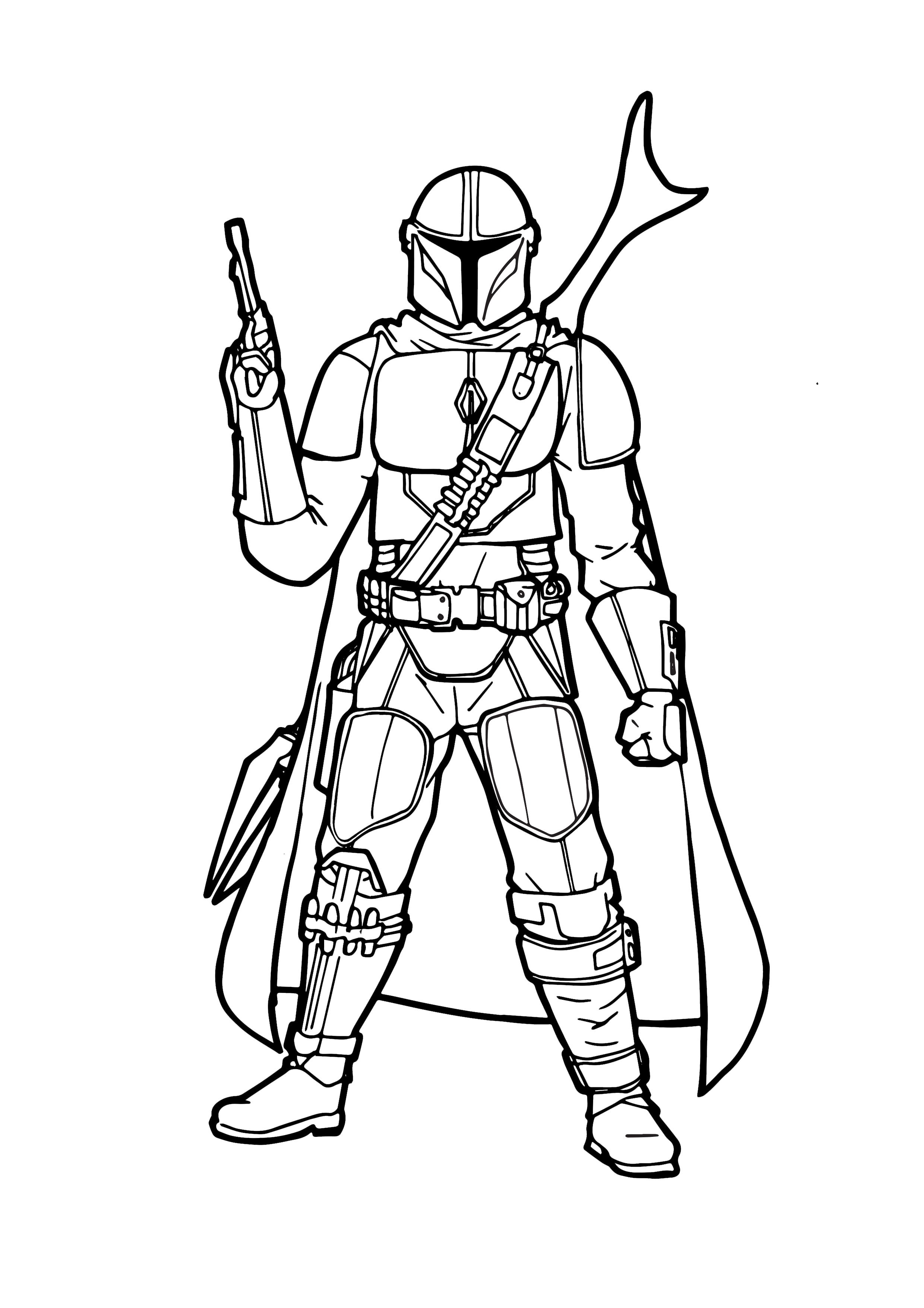 Free Mandalorian Coloring Pages