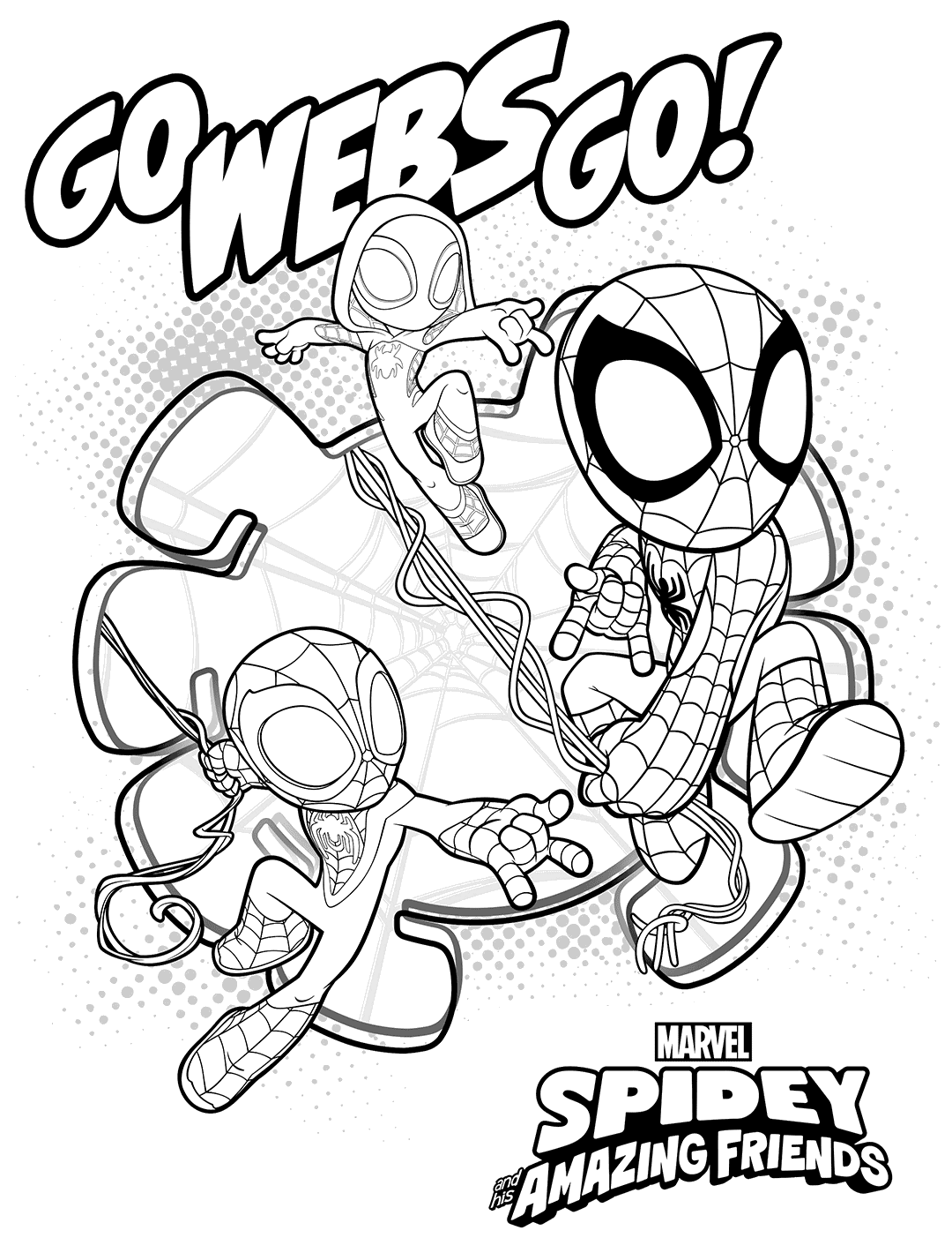 Marvel Spidey And His Amazing Friends Coloring Pages Printable Pdf