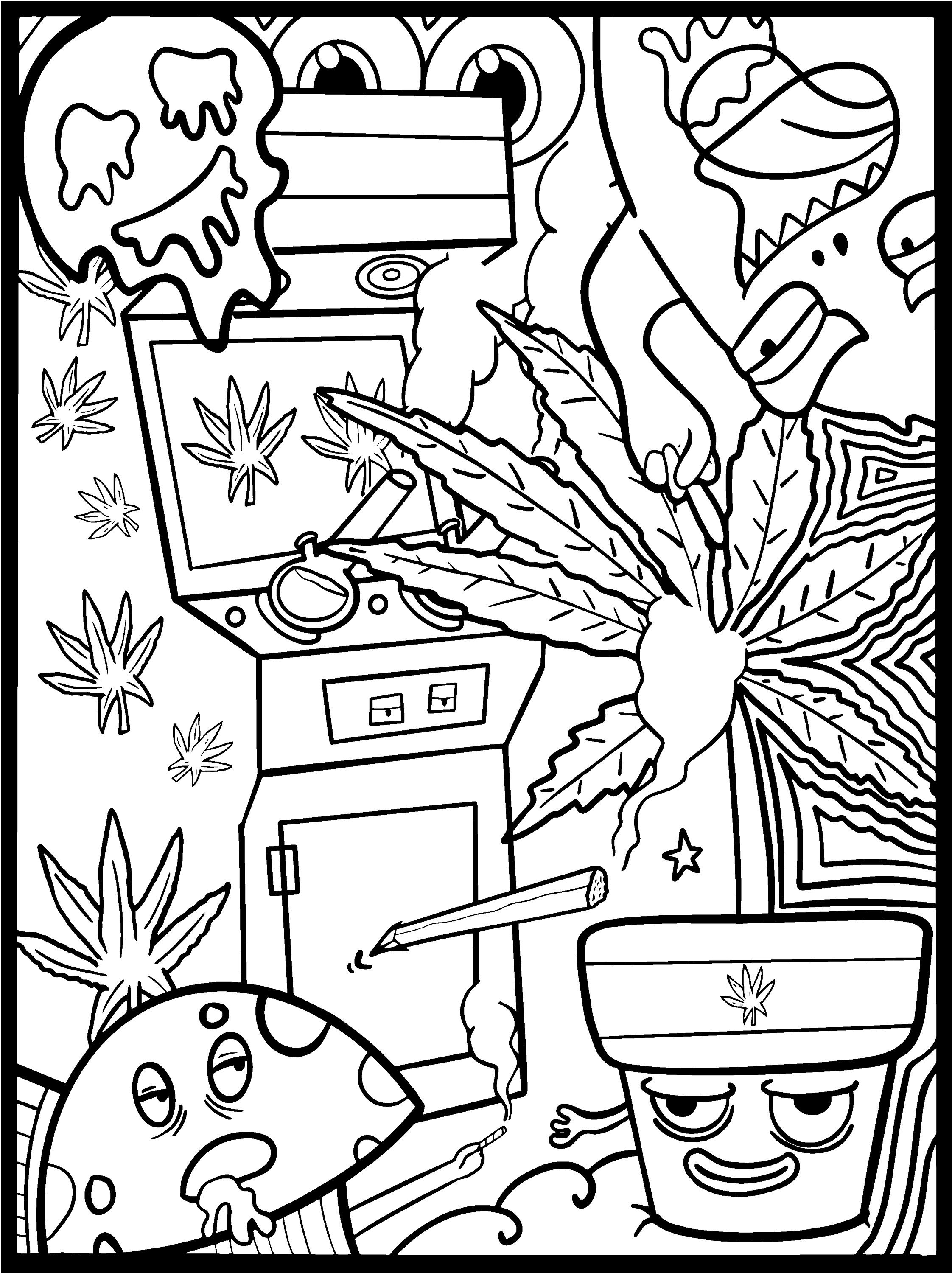 weed coloring page