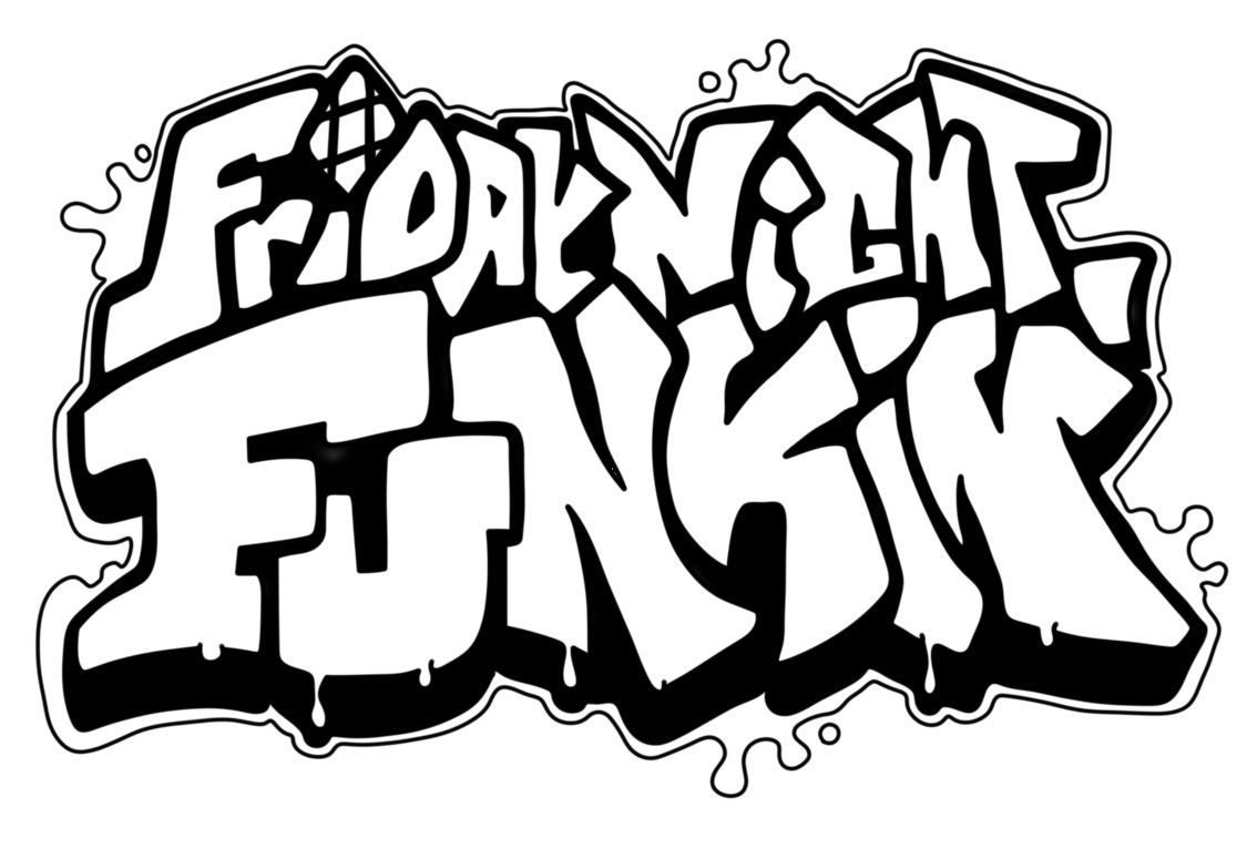 Friday Night Funkin Logo Coloring Pages