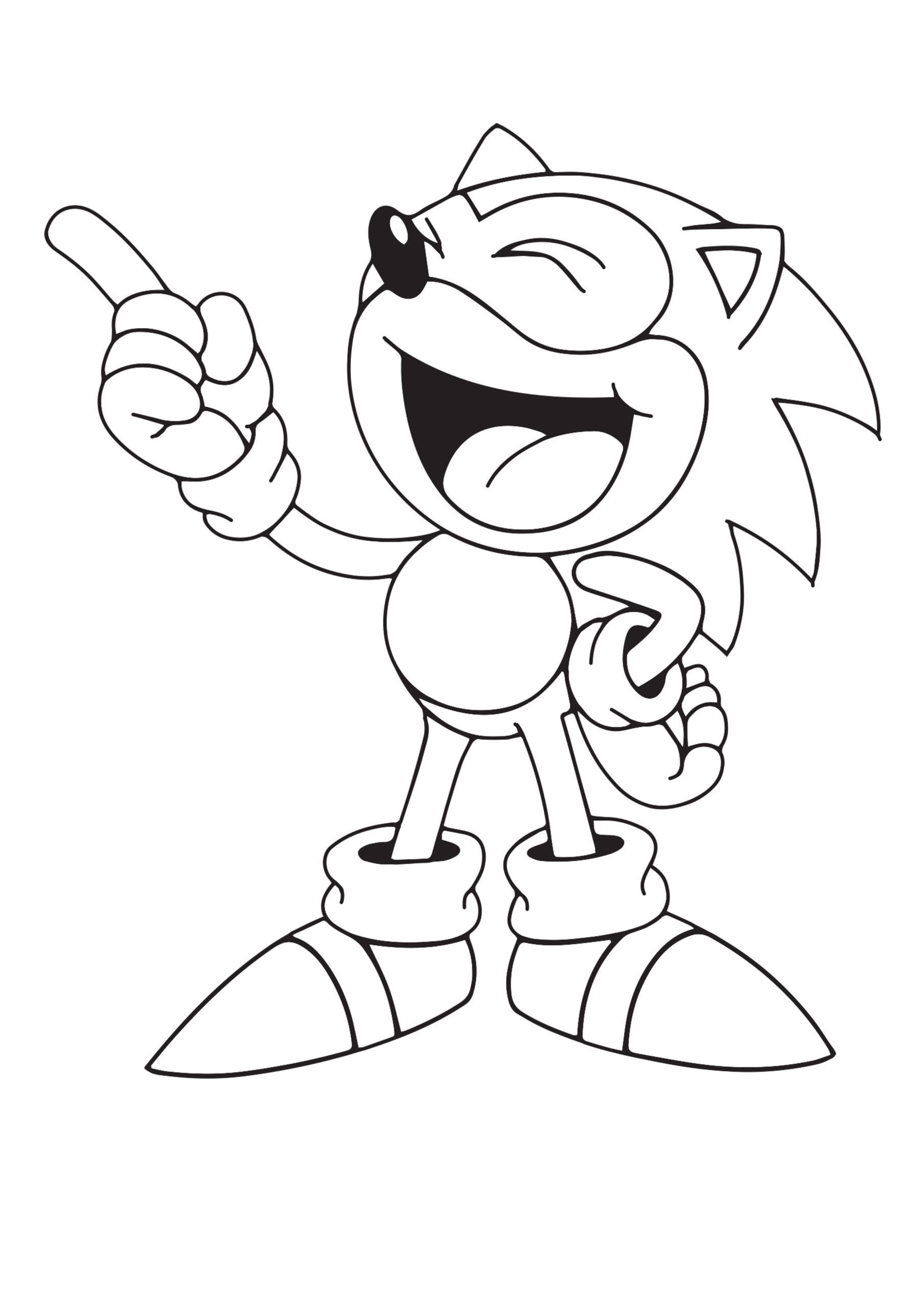 Funny Sonic 2 Coloring Pages