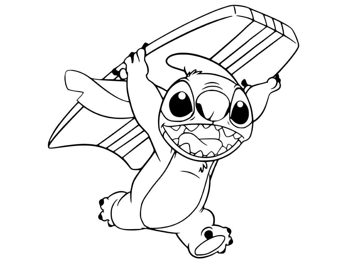 Funny Stitch Coloring Pages