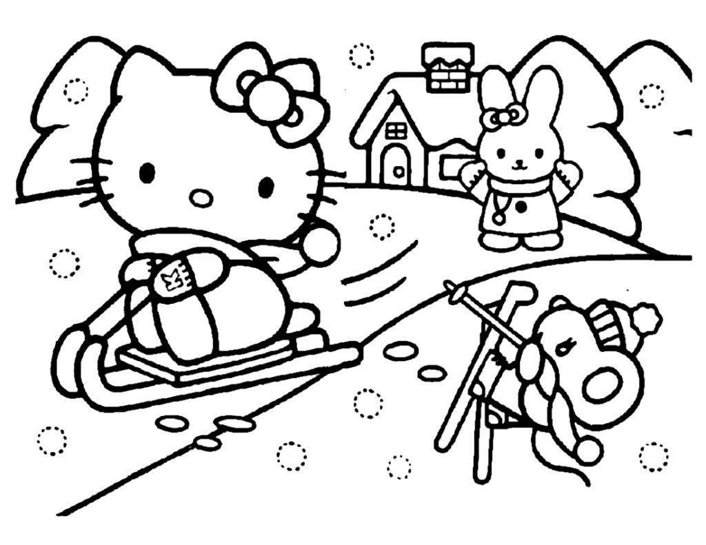 Hello Kitty Sanrio Coloring Pages