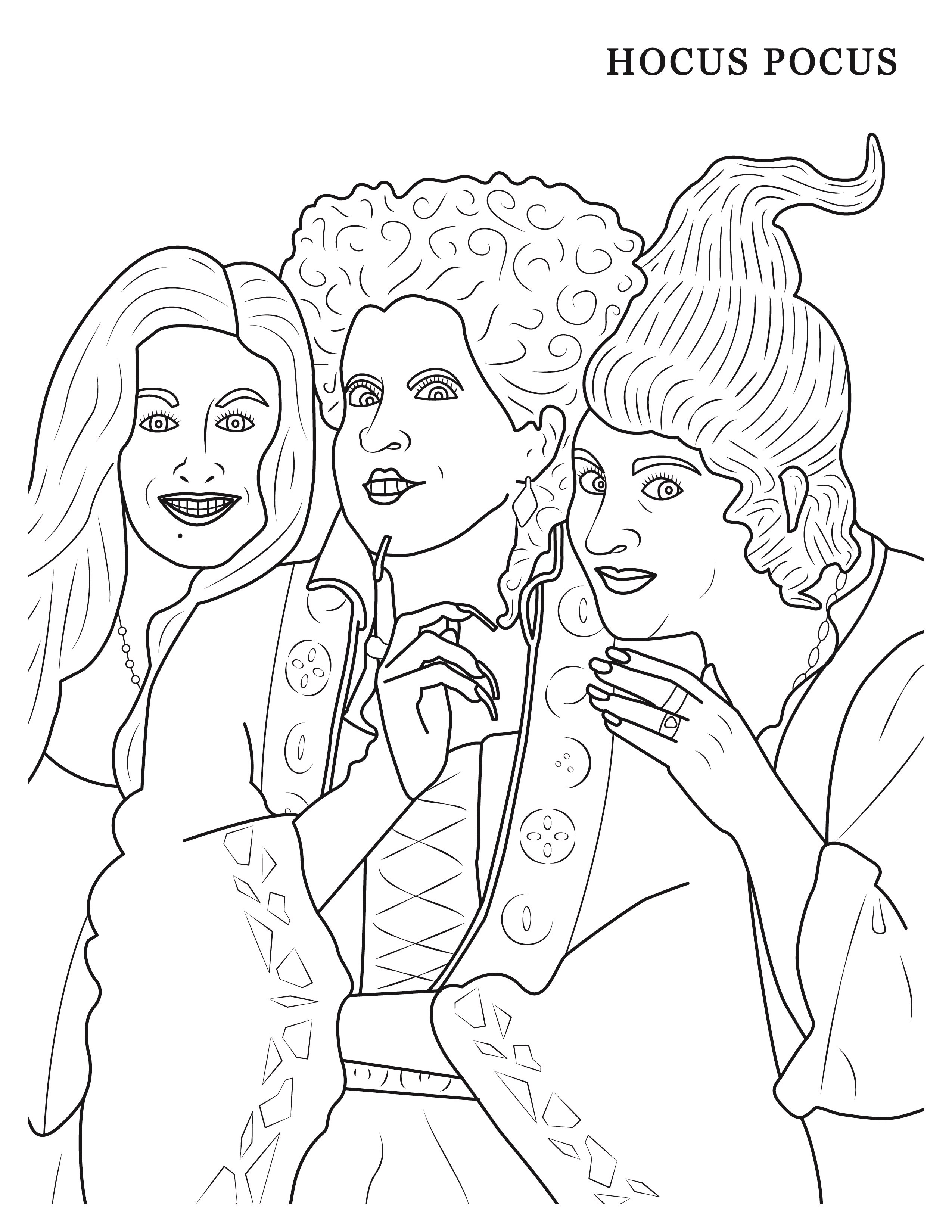 Hocus Pocus Coloring Pages Printable Pdf - Coloringfolder.com