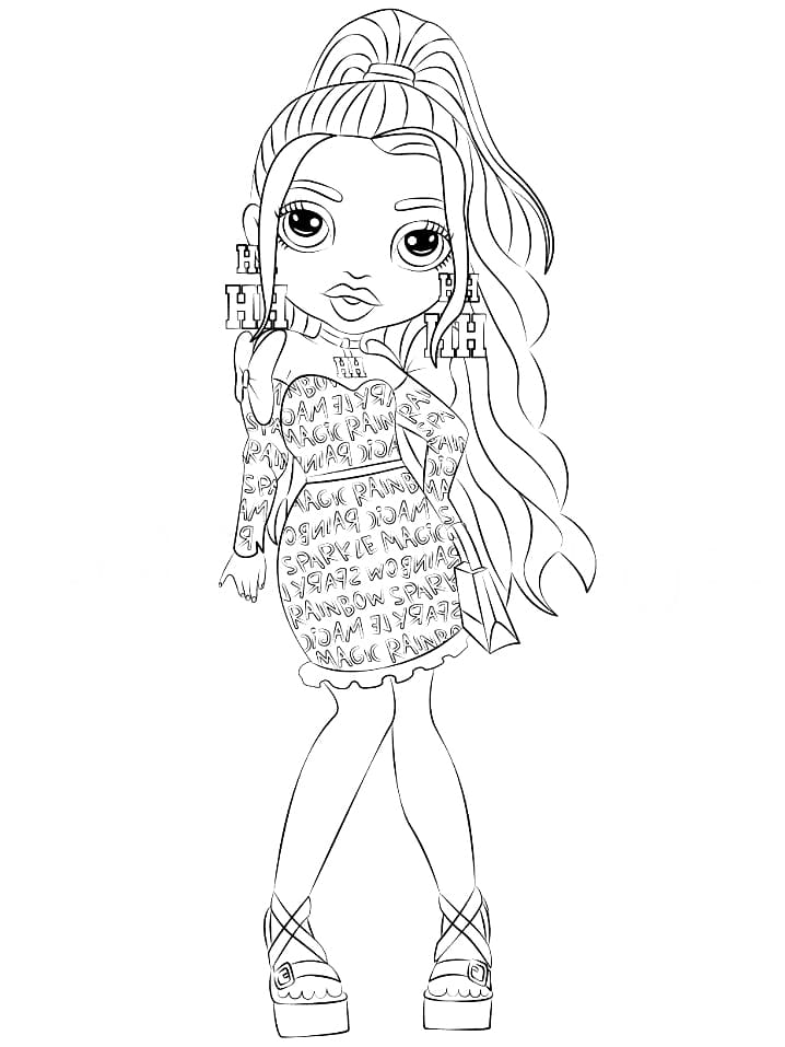 Holly DeVious Rainbow High coloring page