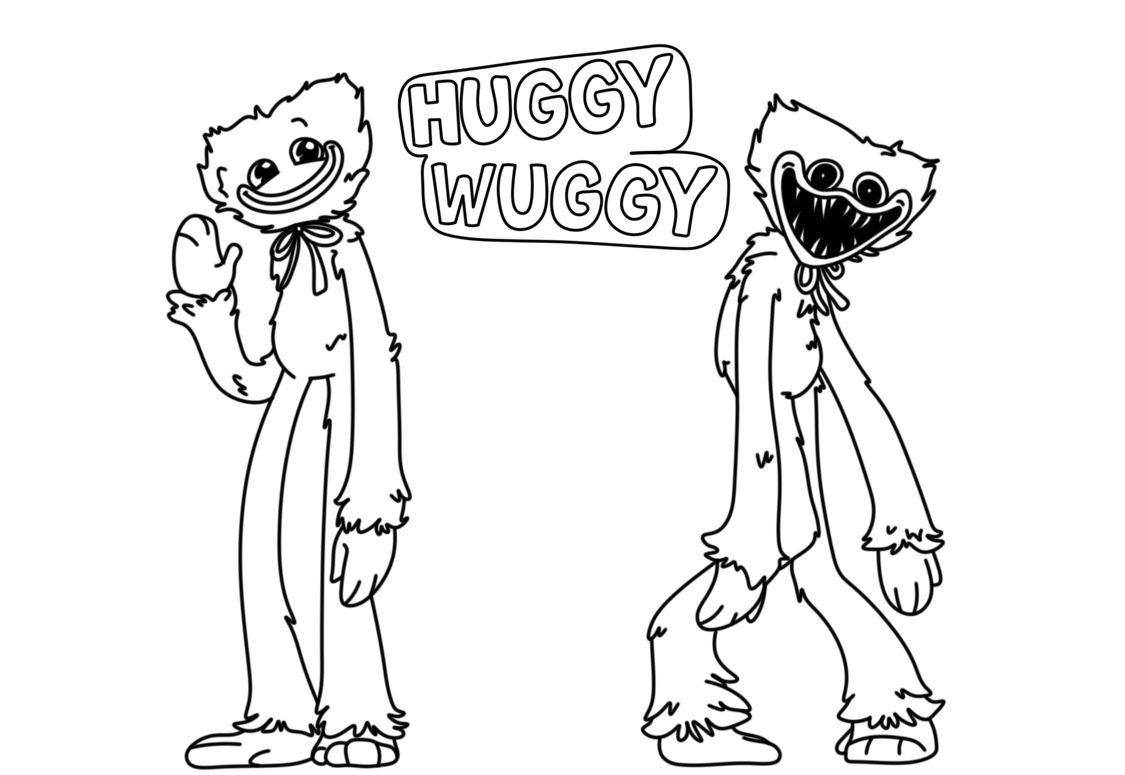 Huggy Wuggy Coloring Pages