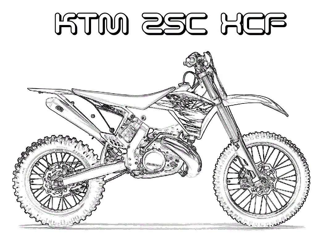 KTM Dirt Bike Coloring Pages